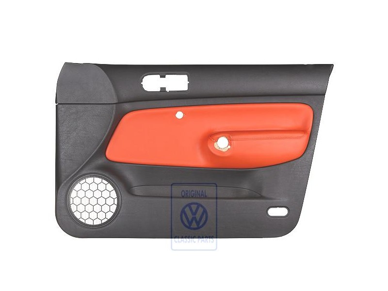 VW Originale Rivestimento Porta (Pelle) Nero/Arancio Tropic - 1J4867012DCGEB