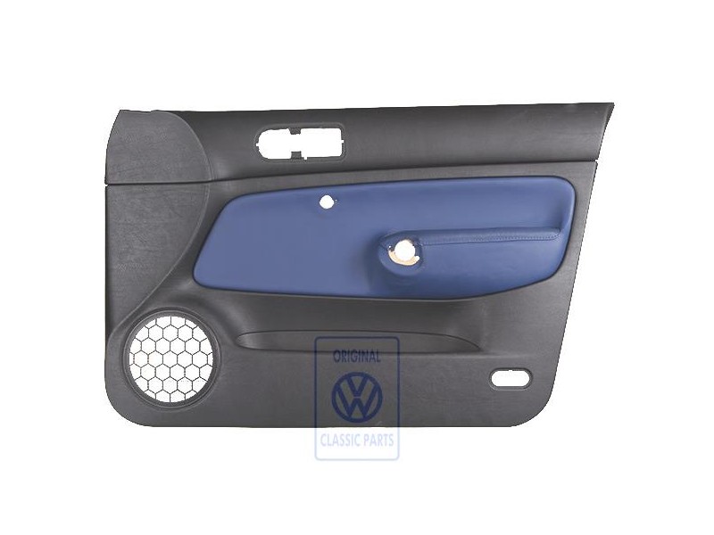 VW Originale Rivestimento Porta (Pelle) Nero/Blu Orbita - 1J4867012DCGEC