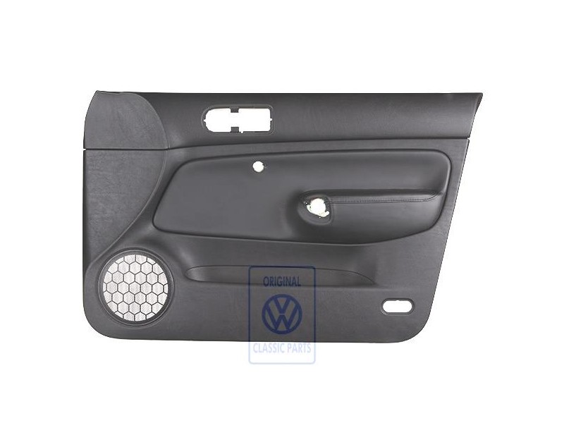VW Originale Rivestimento Porta Pelle Nero/Nero - 1J4867012DCGEN
