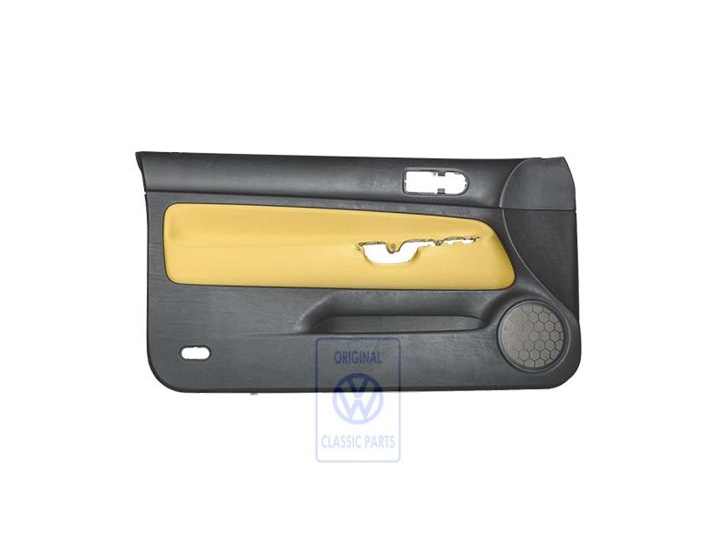 VW Originale Rivestimento Porta (Tessuto) Nero/Giallo - 1J6867211ADGRE