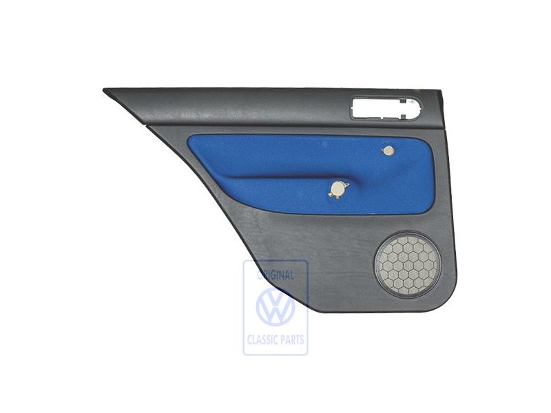VW Originale Rivestimento Porta (Tessuto) Nero/Blu - 1J6867211ADHYX