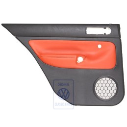 VW Originale Rivestimento Porta (Pelle) Nero/Arancio Tropic - 1J6867211AHGEB