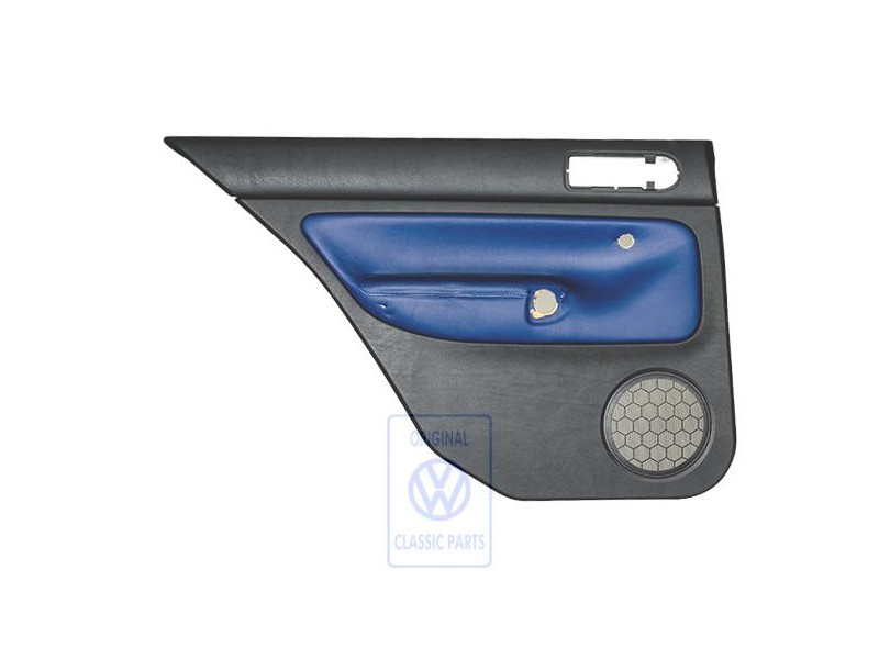 VW Originale Rivestimento Porta (Pelle) Nero/Blu Orbita - 1J6867211AHGEC