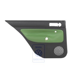 VW Originale Rivestimento Porta (Pelle) Nero/Verde Cosmico - 1J6867211AHGED