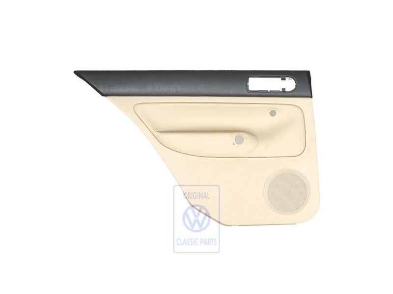 VW Originale Rivestimento Porta (Pelle) Nero/Beige Chiaro - 1J6867211ATFWZ