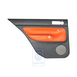 VW Originale Rivestimento Porta (Pelle) Nero/Arancio Tropic - 1J6867211ATGEB