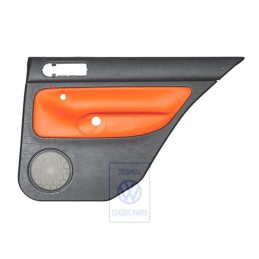 VW Originale Rivestimento Porta (Pelle) Nero/Arancio Tropic - 1J6867212ATGEB