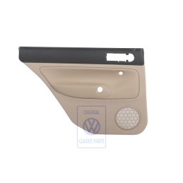 VW Originale Rivestimento Porta (Pelle) Nero/Beige Chiaro - 1J9867211AAFWZ