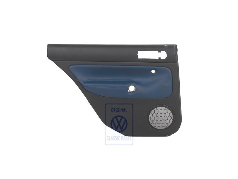 VW Originale Rivestimento Porta (Pelle) Nero/Blu Orbita - 1J9867211AAGEC