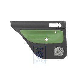 VW Originale Rivestimento Porta (Pelle) Nero/Verde Cosmico - 1J9867211AAGED