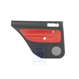 VW Originale Rivestimento Porta (Pelle) Nero/Arancio Tropic - 1J9867211ALGEB