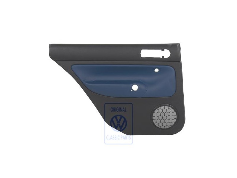 VW Originale Rivestimento Porta (Pelle) Nero/Blu Orbita - 1J9867211ALGEC