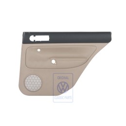 VW Originale Rivestimento Porta (Pelle) Nero/Beige Chiaro - 1J9867212AAFWZ