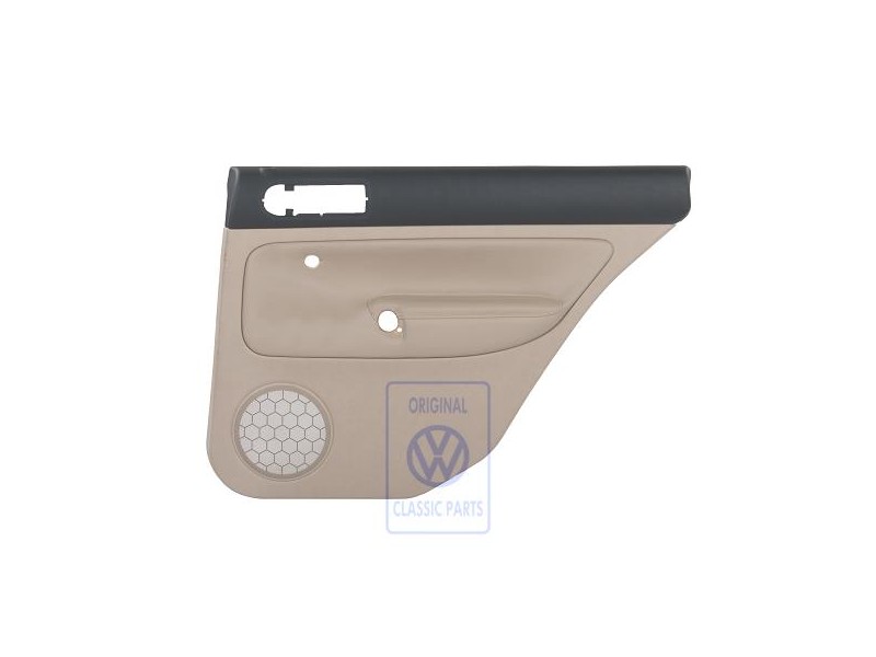VW Originale Rivestimento Porta (Pelle) Nero/Beige Chiaro - 1J9867212AAFWZ
