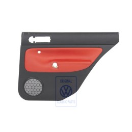VW Originale Rivestimento Porta (Pelle) Nero/Arancio Tropic - 1J9867212AAGEB