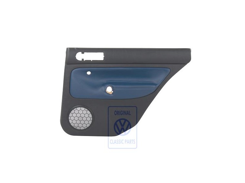 VW Originale Rivestimento Porta (Pelle) Nero/Blu Orbita - 1J9867212AAGEC