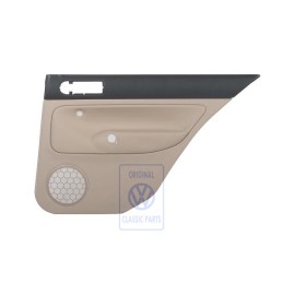 VW Originale Rivestimento Porta (Pelle) Nero/Beige Chiaro - 1J9867212ALFWZ