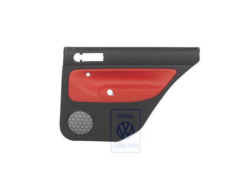 VW Originale Rivestimento Porta (Pelle) Nero/Arancio Tropic - 1J9867212ALGEB