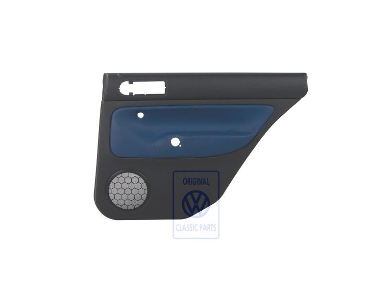 VW Originale Rivestimento Porta (Pelle) Nero/Blu Orbita - 1J9867212ALGEC