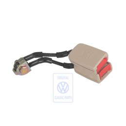 VW Originale Fibbia Cintura Doppia Beige Chiaro/Rosso Fuoco - 1J0857488B FCR