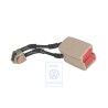 VW Originale Fibbia Cintura Doppia Beige Chiaro/Rosso Fuoco - 1J0857488B FCR