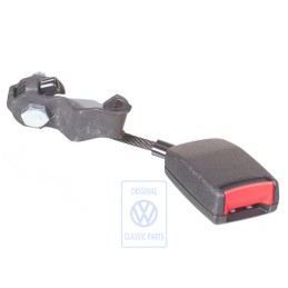 VW Originale Fibbia Cintura Nero Satinato/Rosso Fuoco - 1J0857495B FCN