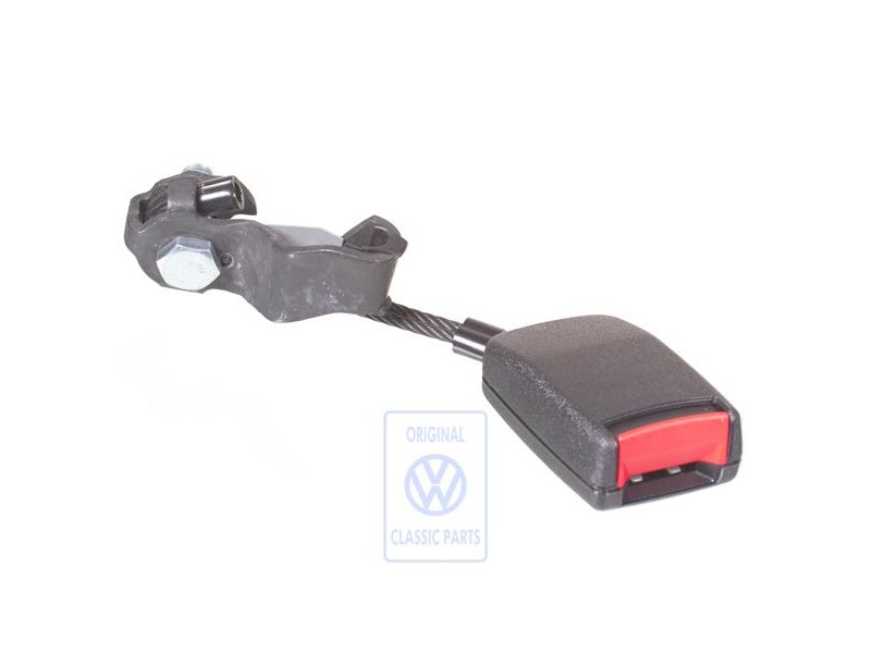 VW Originale Fibbia Cintura Nero Satinato/Rosso Fuoco - 1J0857495B FCN