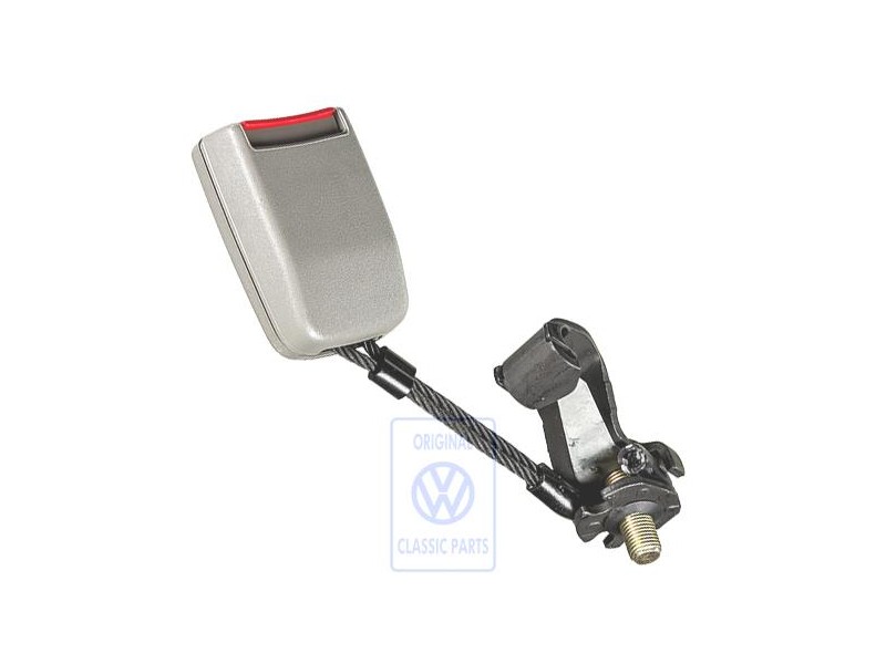 VW Originale Fibbia Cintura Grigio Flanella/Rosso Fuoco - 1J0857495B FCP