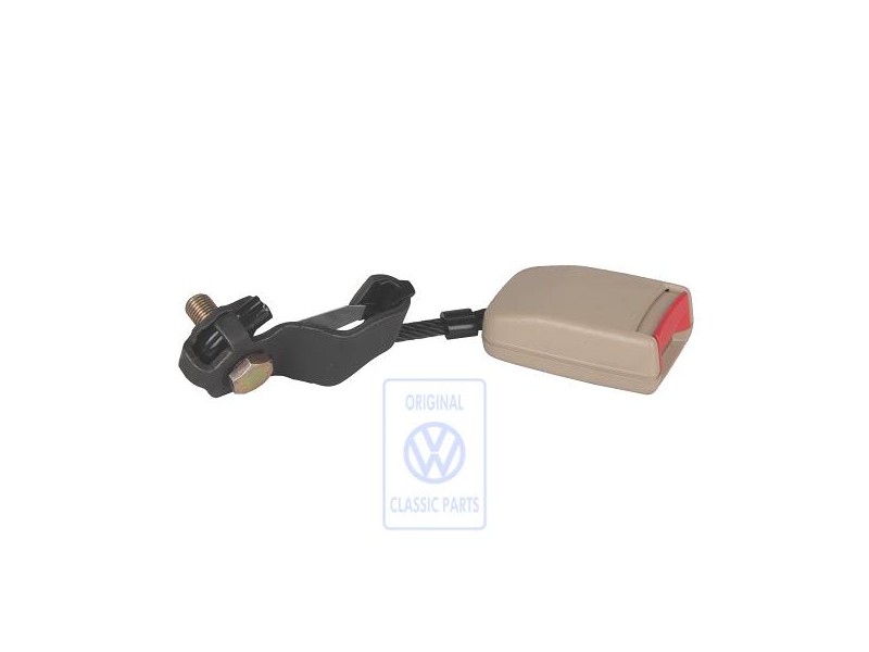 VW Originale Fibbia Cintura Beige Chiaro/Rosso Fuoco - 1J0857495B FCR