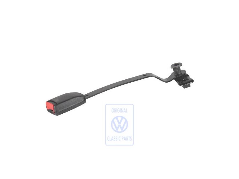 VW Originale Fibbia Cintura Nero Satinato/Rosso Fuoco - 1J3858472B FCN