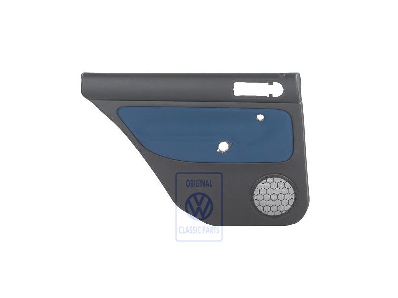 VW Originale Rivestimento Porta (Tessuto) Nero/Blu - 1J9867211Q HYX