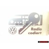VW Originale Targh. Di Id. 'Cod. 