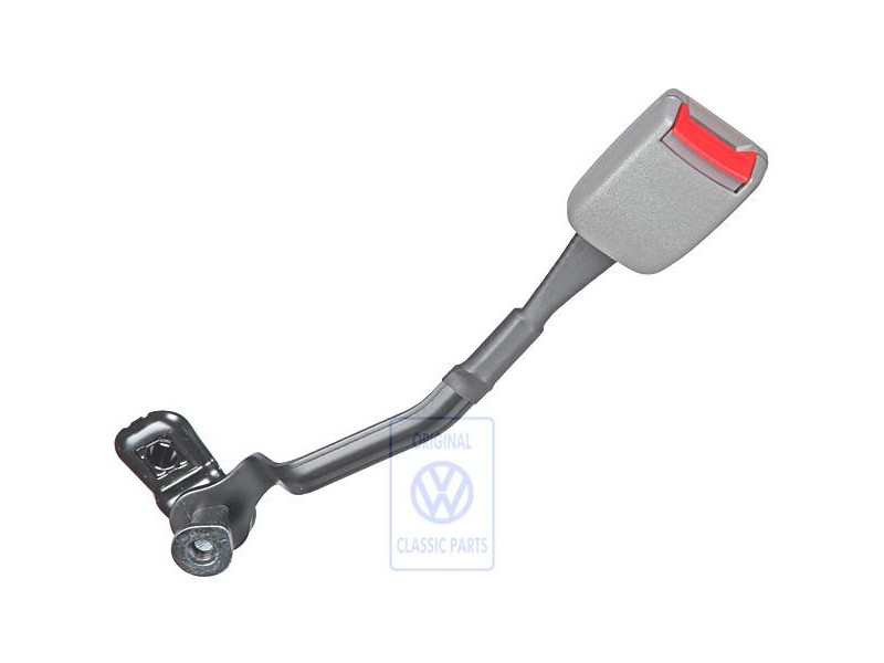 VW Originale Fibbia Cintura Grigio Flanella/Rosso Fuoco - 1J3858472 FCP