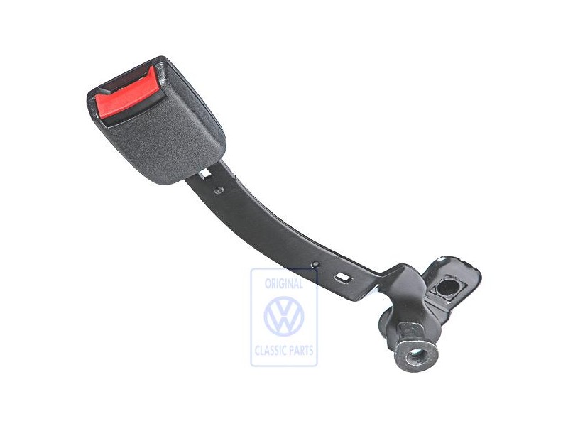 VW Originale Fibbia Cintura Nero Satinato/Rosso Fuoco - 1J4858471 FCN