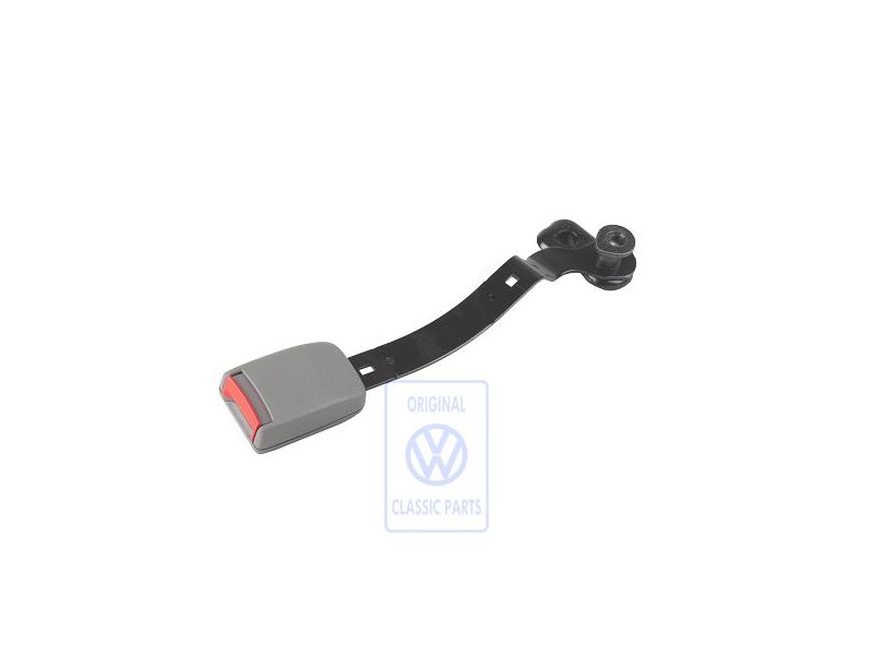 VW Originale Fibbia Cintura Grigio Flanella/Rosso Fuoco - 1J4858471 FCP
