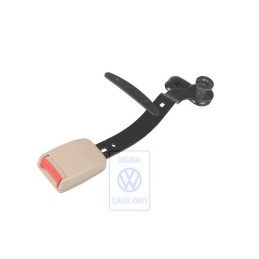 VW Originale Fibbia Cintura Beige Chiaro/Rosso Fuoco - 1J4858471 FCR
