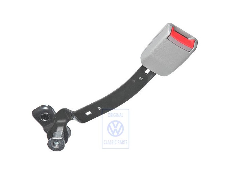 VW Originale Fibbia Cintura Grigio Flanella/Rosso Fuoco - 1J4858472 FCP