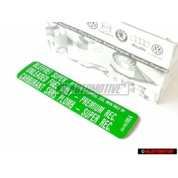 VW Originale Etichetta Min. Roz. 91 Bleifrei Super - Bleifrei - 034010105K