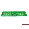 VW Originale Etichetta Min. Roz. 91 Bleifrei Super - Bleifrei - 034010105K