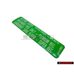 VW Originale Etichetta Min. Roz. 91 Bleifrei Super - Bleifrei - 034010105K