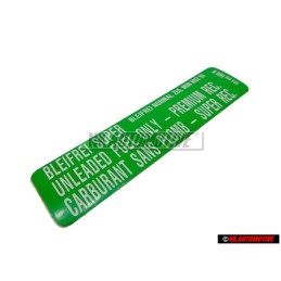 VW Originale Etichetta Min. Roz. 91 Bleifrei Super - Bleifrei - 034010105K