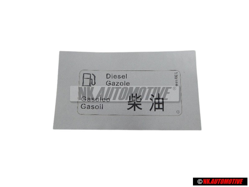 VW Originale Etichetta 'Diesel-Gazole' - 1H0010092L