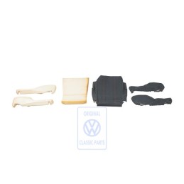 VW Originale Rivestimento Sedile Tessuto Grigio/Rosso - 191881370A WE9