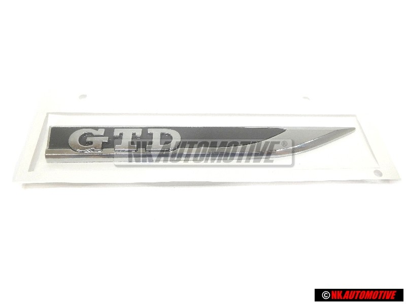 VW Originale GTD Lato Logo Emblema Simbolo Nero Cromo - 5G0853688BBCMT
