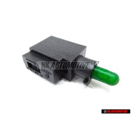 VW Originale Portalampada Con Lampadina Verde - 357919243A K25