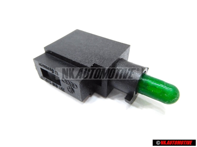 VW Originale Portalampada Con Lampadina Verde - 357919243A K25