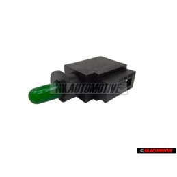 VW Originale Portalampada Con Lampadina Verde - 357919243A K25