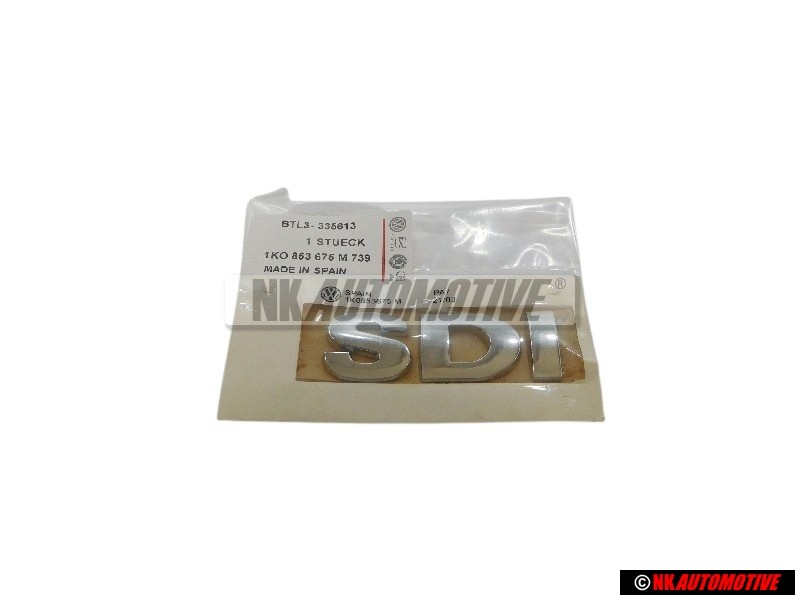 VW Originale SDI Posteriore Logo Emblema Scritta Cromo - 1K0853675M 739