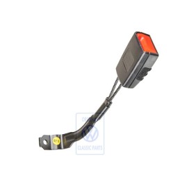 VW Originale Fibbia Cintura Nero Satinato/Rosso Fuoco - 1K3857755A QVZ