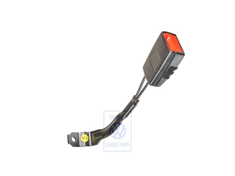 VW Originale Fibbia Cintura Nero Satinato/Rosso Fuoco - 1K3857755A QVZ